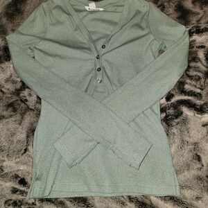 Athleta Long Sleeve Henley Tee XXS